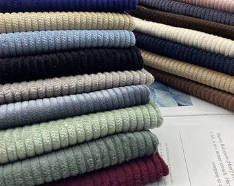 6 Wale Cotton Corduroy Fabric: 100%Cotton, Thick Warm Winter Apparel Material
