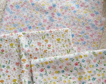 Floral Print Swiss Dot Fabric: Cotton Jacquard, Dresses Garments Quilting Sewing Craft Upholstery Material