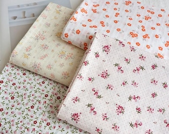 Floral Jacquard Cotton Fabric: Girls Blouse Dresses Garments Sewing Craft Material, Upholstery Decor Fabric