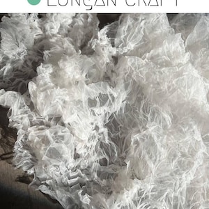 Multicolor Pleated Organza Fabric By The Yard: DIY Dresses, Stage Wedding Material