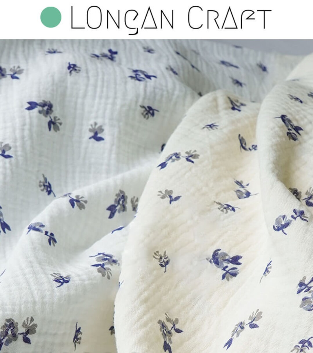 Floral Gauze Fabric, Print Orchid 100 Cotton Fabric, Soft Crinkled