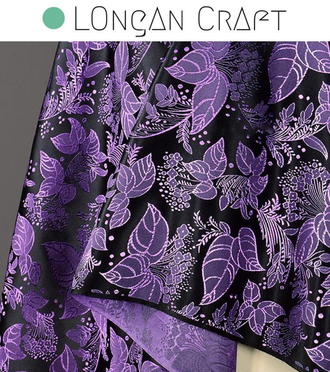 Flora Purple Silk Brocade JV-1443 Fabric