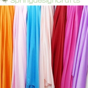 Matte Satin fabric, Multicolor Thickened Satin fabric By The Yard, Solid Color Silk Satin For Dresses, DIY Sewing Material, Cosplay Fabric