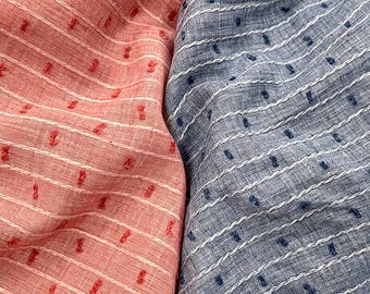 Dot Stripe Jacquard Polyester Cotton Fabric: Dresses Shirt Garments Sewing Material, DIY Craft Fabric