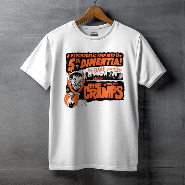 The Cramps Psychedelic Rock Band T-Shirt, Punk Rock Style, 5th Dementia Graphic Tee, Vintage Music Apparel