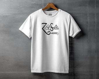 Camisa ZOSO, camiseta inspirada en Led Zeppelin, logotipo de banda de rock clásico, fanático de la música heavy metal, camiseta unisex