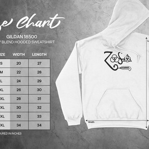 Bluza z kapturem z symbolem Zoso Led Zeppelin Vintage, gadżety zespołu Classic Rock, odzież dla fanów muzyki retro, unikatowy sweter z grafiką zdjęcie 10
