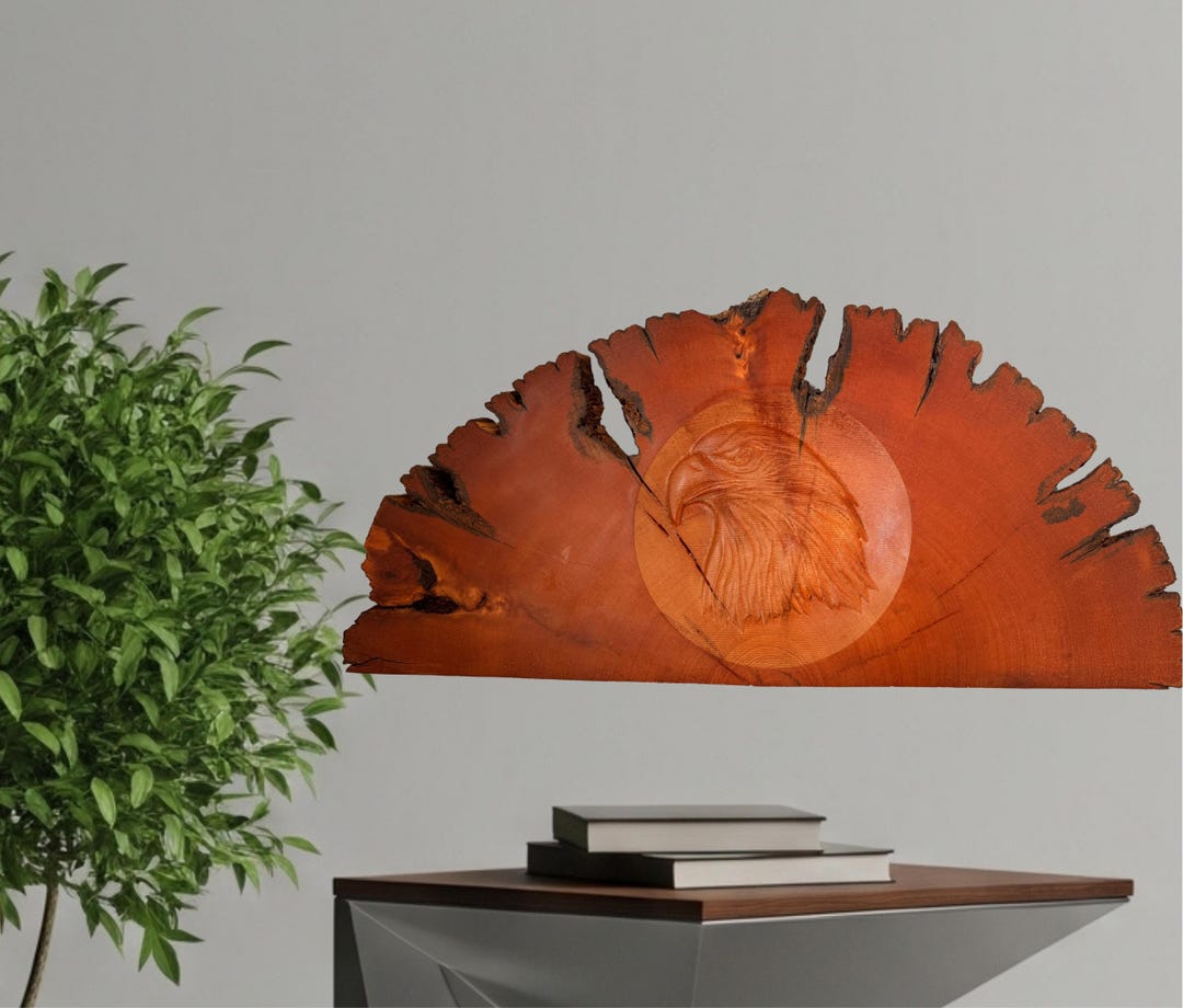 View of Ancient Bristlecone Pine Carved Eagle Head - Hand-finished Wood Art ...