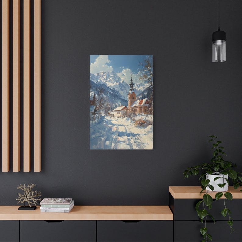 Austrian Alpine Charm, Winter's Tranquility - Etsy