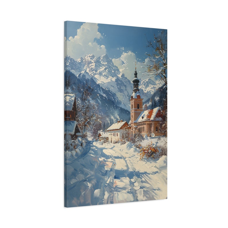 Austrian Alpine Charm, Winter's Tranquility - Etsy