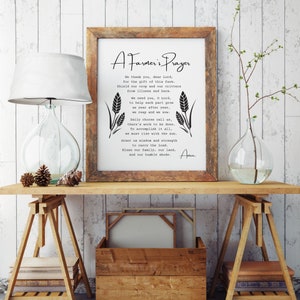 a farmers prayer instant download digital print