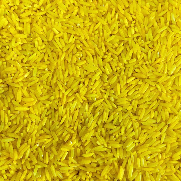 Relleno de arroz sensorial de color