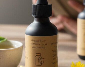 HERBAL LIVER TONIC Tincture | Digestive Support Drops | Milk Thistle Dandelion Artichoke | Botanical Wellness | Handmade Herbal Extract