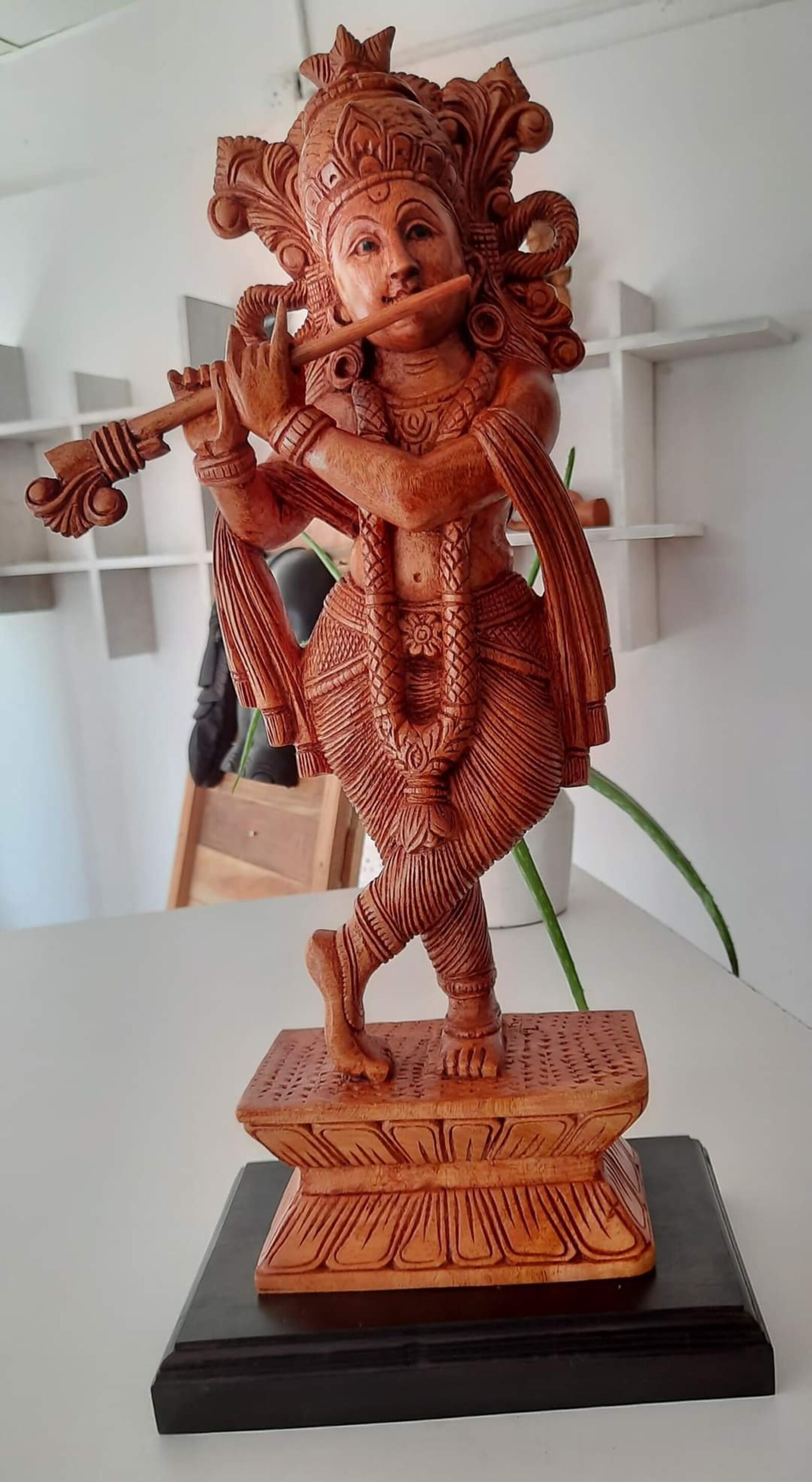 Wooden Krishna45 Cm Hight krishna statue Wooden Hand Etsy