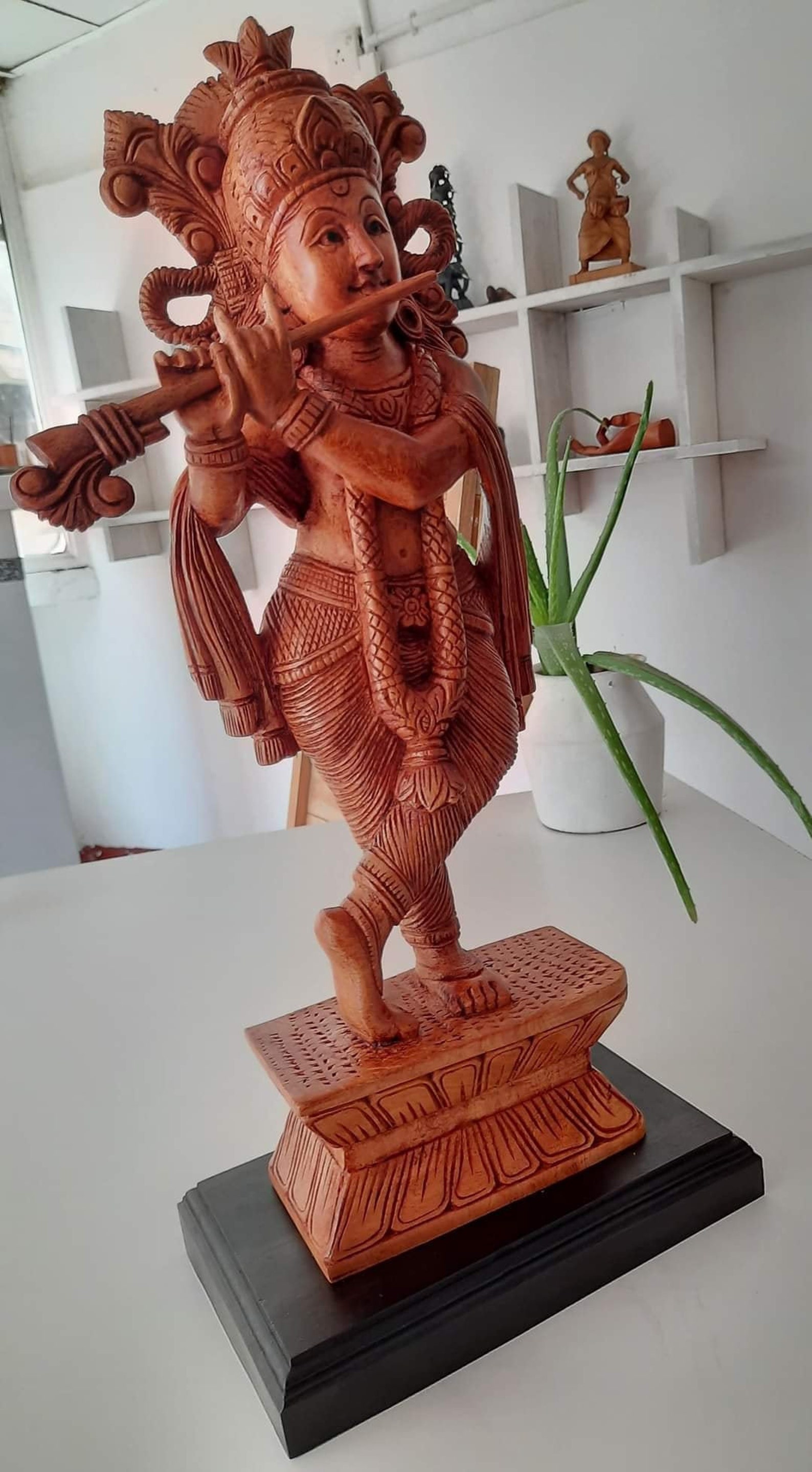 Wooden Krishna45 Cm Hight krishna statue Wooden Hand Etsy