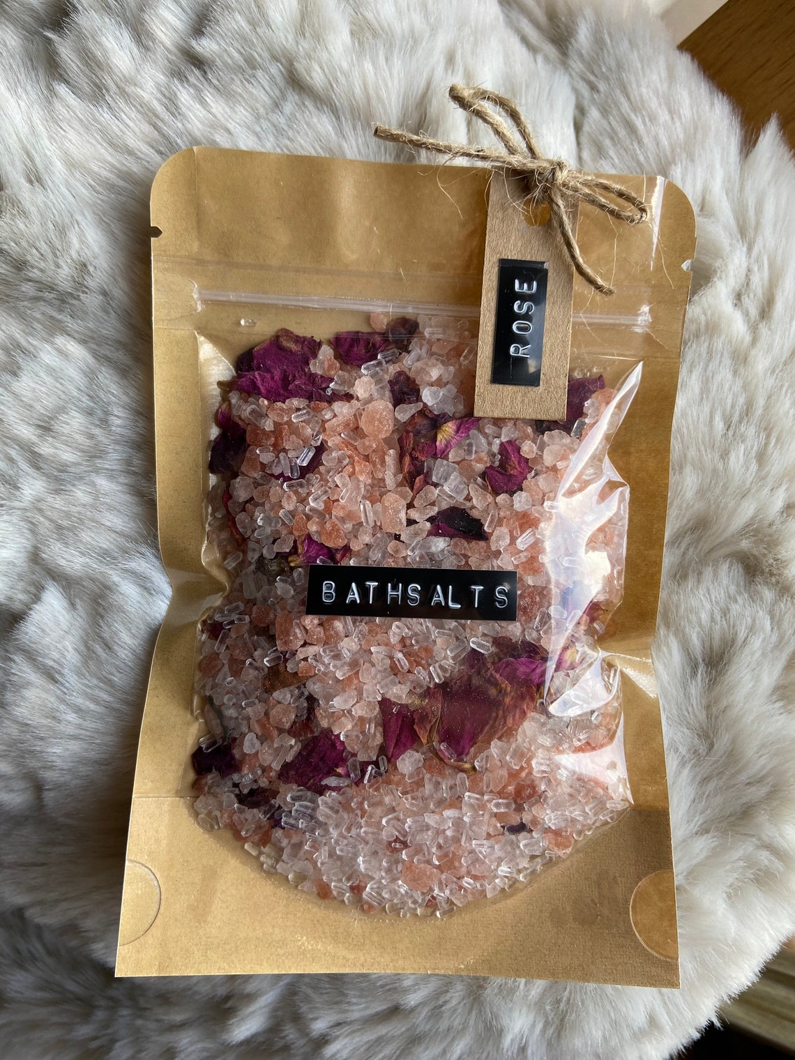 Scented Bath Salts with Dried Petals Etsy