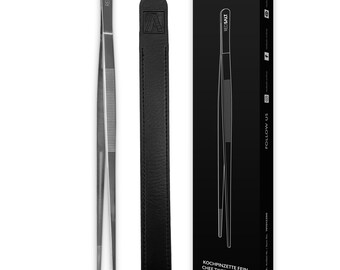 Cooking tweezers, 30 cm long, narrow | INOX 18/10 stainless steel, rustproof, dishwasher safe | Kitchen tongs | Tweezers | Kitchen tweezers | Grill tweezers