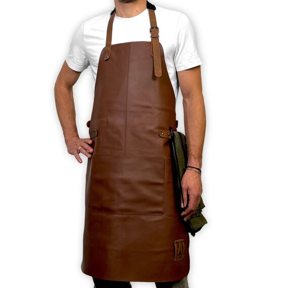 Tablier en cuir 100 cuir de vachette 84 x 62 cm tablier de barbecue professionnel pour la cuisine exterieure la gastronomie ou comme tablier de cuisine cadeau Etsy France