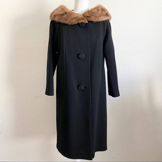 Vintage Bettijean 1950s 1960s Mink Scalloped Collar Coat | Etsy