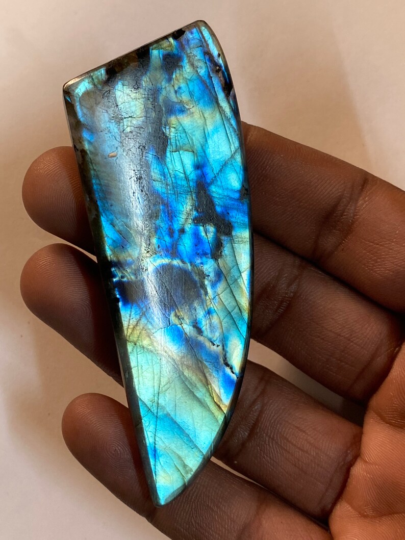Awesome Labradorite cabochon 88x30x9 MM loose stone Beautiful design cabochon Fancy shape Multi Flashy Labradorite Gemstone