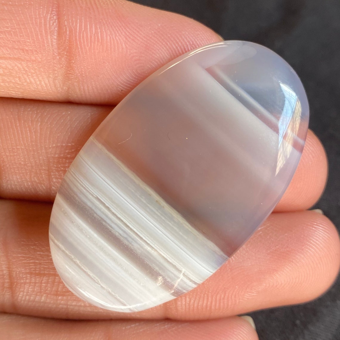 Beautiful chalcedony Cabochon Gemstone Loose Gemstone Oval Etsy