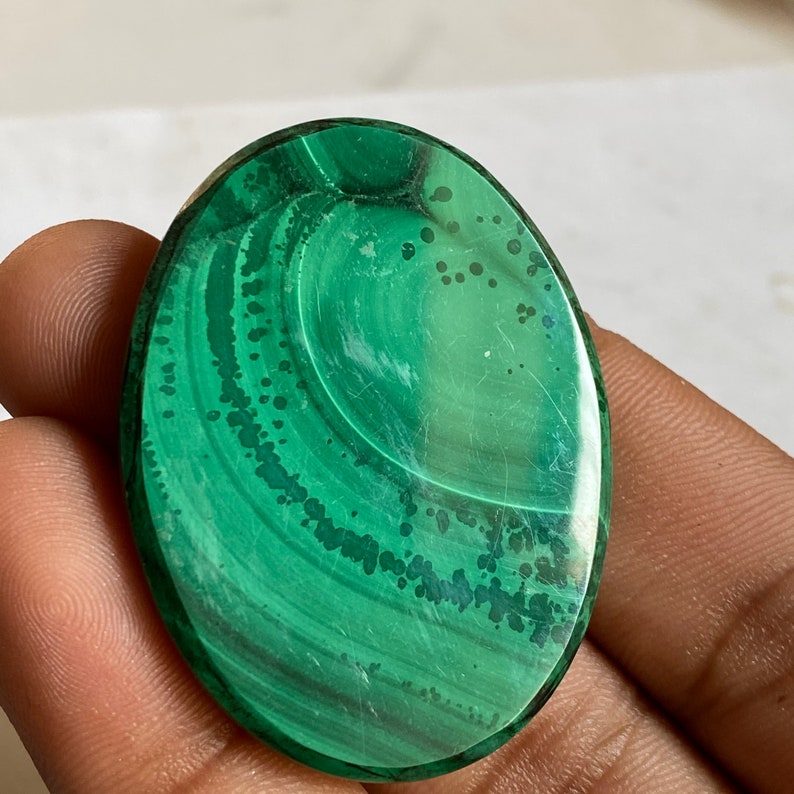 34x45x6 MM Malachite Gemstone Top Quality Malachite Loose Stone Size Gorgeous 100/% Natural Malachite Cabochon Gemstone Oval Shape