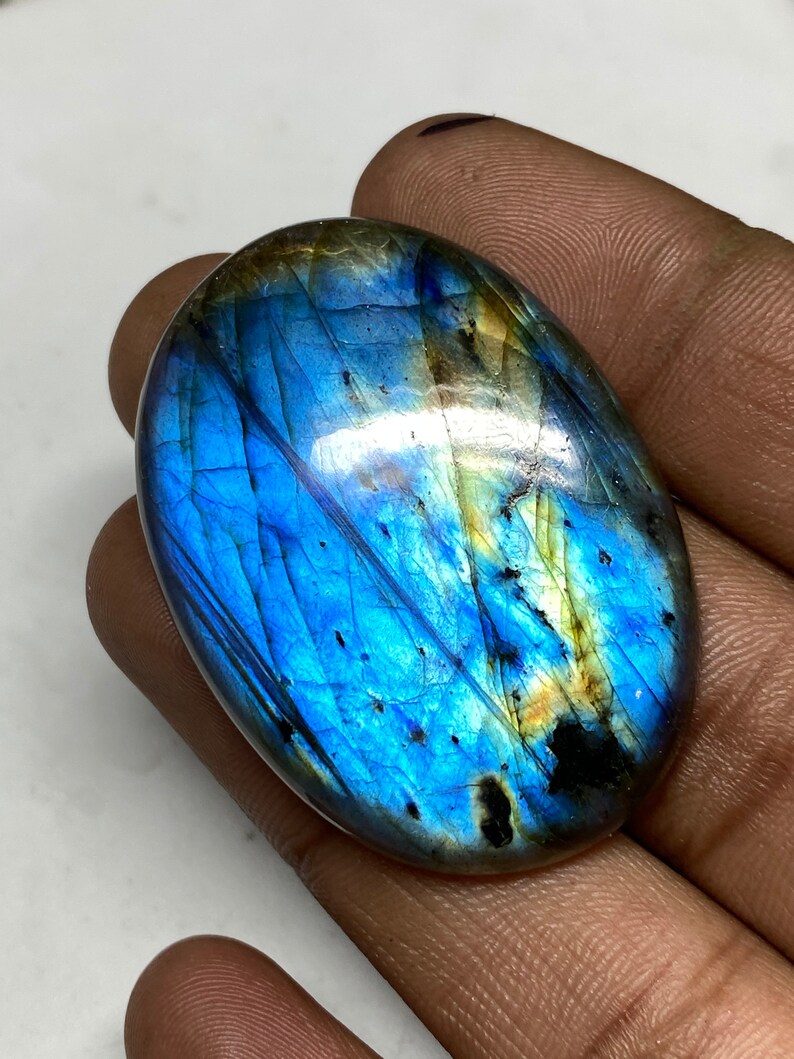 Loose Gemstone Oval shape Hand Polish Gorgeous Flashy Labradorite Cabochon Gemstone 45x32x8 MM Awesome Labradorite Cabochon Gemstone,