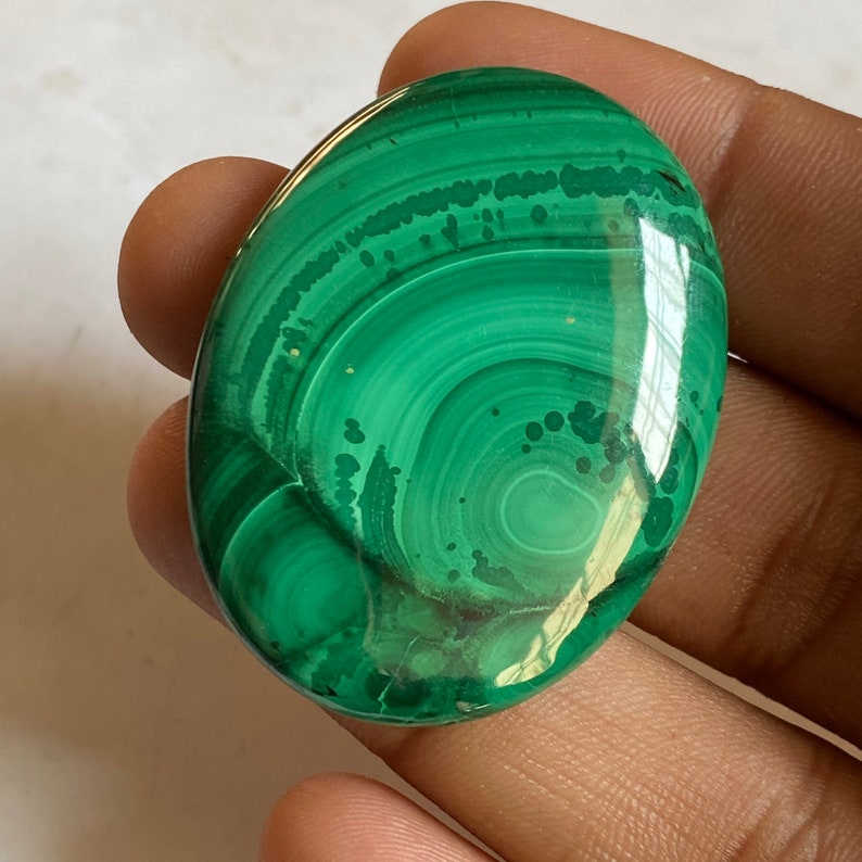 34x45x6 MM Malachite Gemstone Top Quality Malachite Loose Stone Size Gorgeous 100/% Natural Malachite Cabochon Gemstone Oval Shape