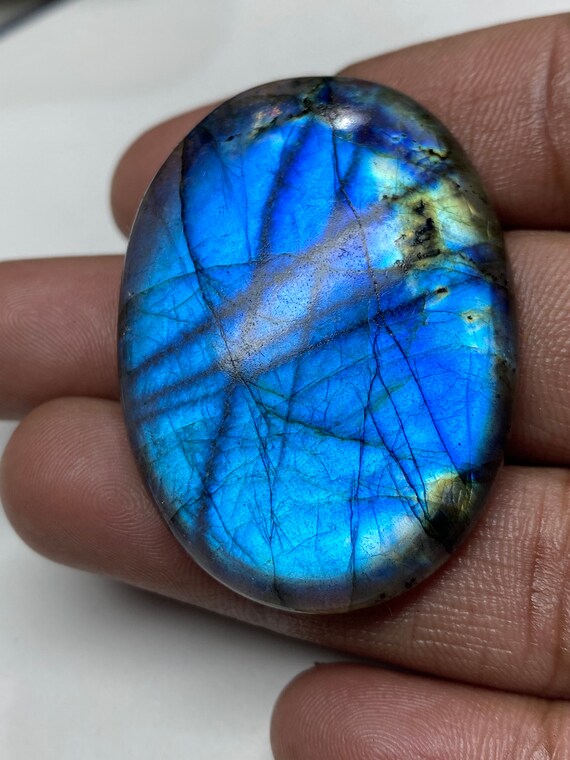 Quality 100/% Loose Gemstone For Making Jewelry 66 Cts 36X26X8 mm HA-38 Natural Multi Labradorite Oval Shape Cabochon AAA