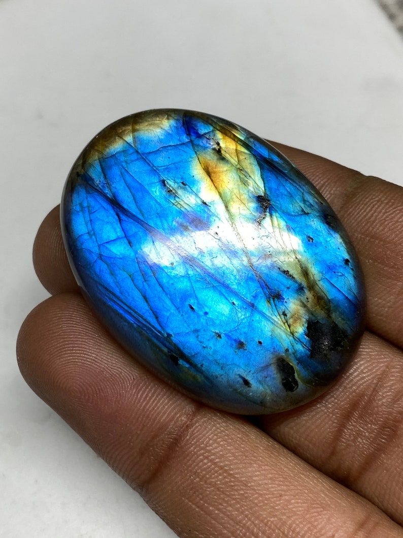 Loose Gemstone Oval shape Hand Polish Gorgeous Flashy Labradorite Cabochon Gemstone 45x32x8 MM Awesome Labradorite Cabochon Gemstone,