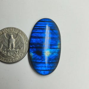 Labradorite Oval Shape Loose Gemstone Size - 38x21x7 Mm. AAA+ Labradorite Best For Pendant Jewelry. 48 CT