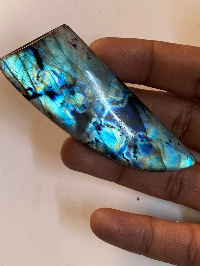 Awesome Labradorite cabochon 88x30x9 MM loose stone Beautiful design cabochon Fancy shape Multi Flashy Labradorite Gemstone
