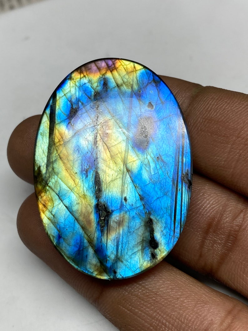 Loose Gemstone Oval shape Hand Polish Gorgeous Flashy Labradorite Cabochon Gemstone 45x32x8 MM Awesome Labradorite Cabochon Gemstone,