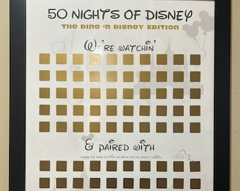 50 Nights of Disney - What are we watchin’? Dinner & a Movie Combo - Scratcher Poster
