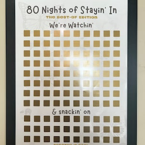 50 Movie Nights - The Personalized Edition - What are we watchin’? Scratch-off Poster