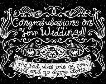 Congratulations on your Wedding Nihilist Greeting Card