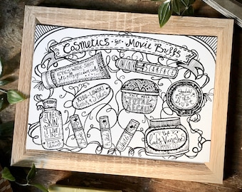 Cosmetics for Movie Buffs Signed Art Print