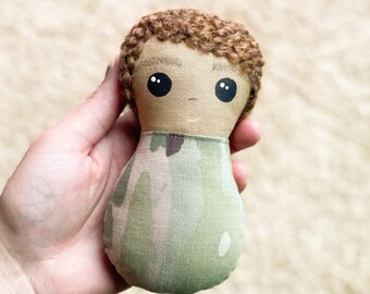 Baby Boy Rattle, Army Deployment Doll, Heirloom Doll, Army Baby, Military Kids, Military Uniform Daddy Doll, Easter Basket, Look Alike Plush