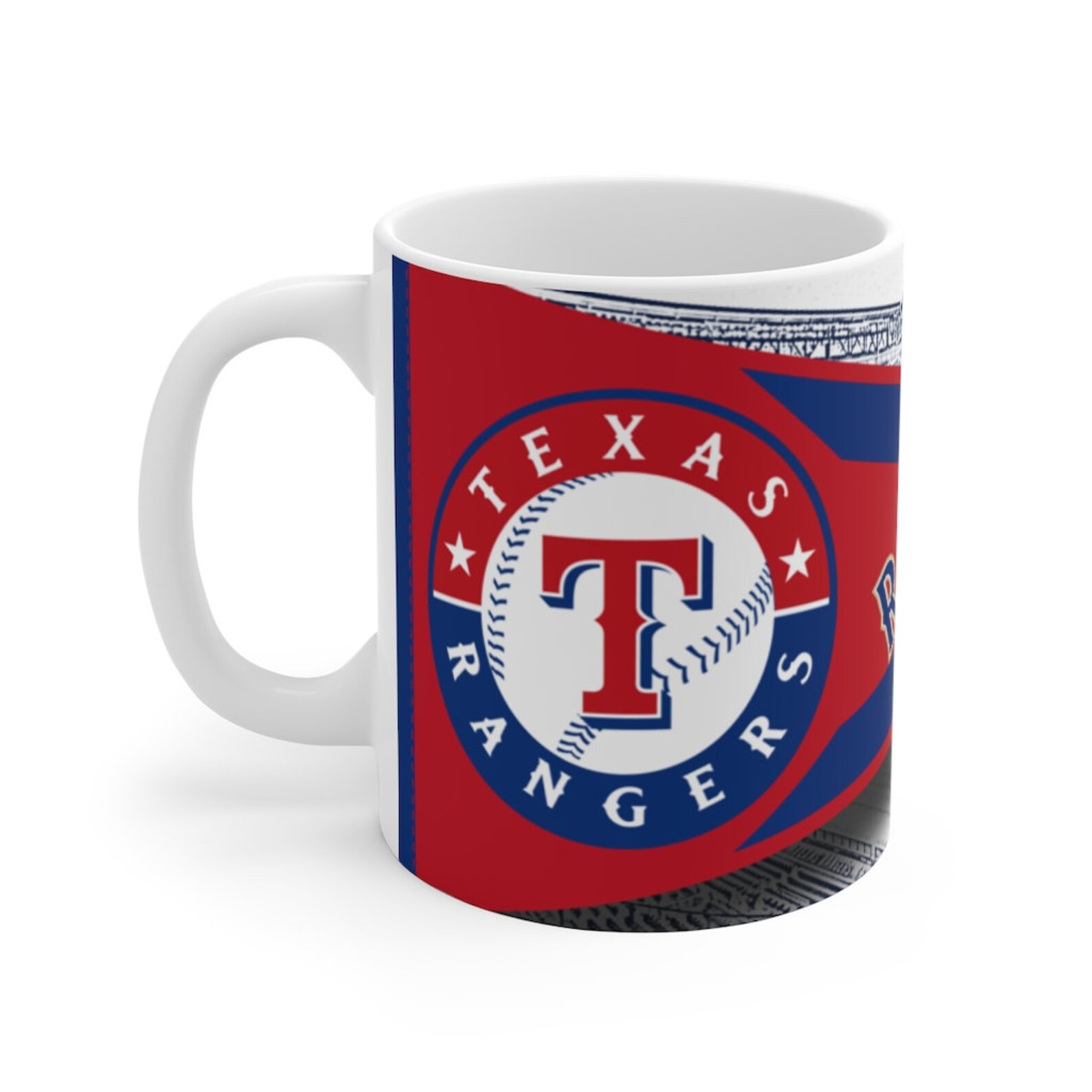 Texas Rangers Pennant Mug Texas Rangers Mug MLB Mugs Etsy