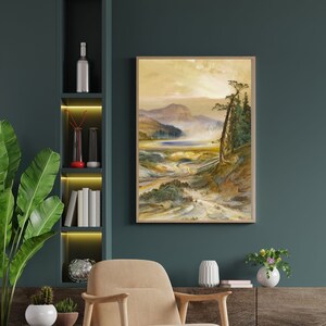 Excelsior Geyser, Yellowstone Park Reproduction Poster - Thomas Moran Art 1873