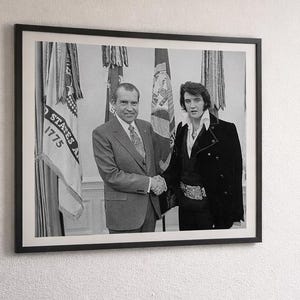 Elvis and Nixon Oval Office Print: Historic Famous Photo