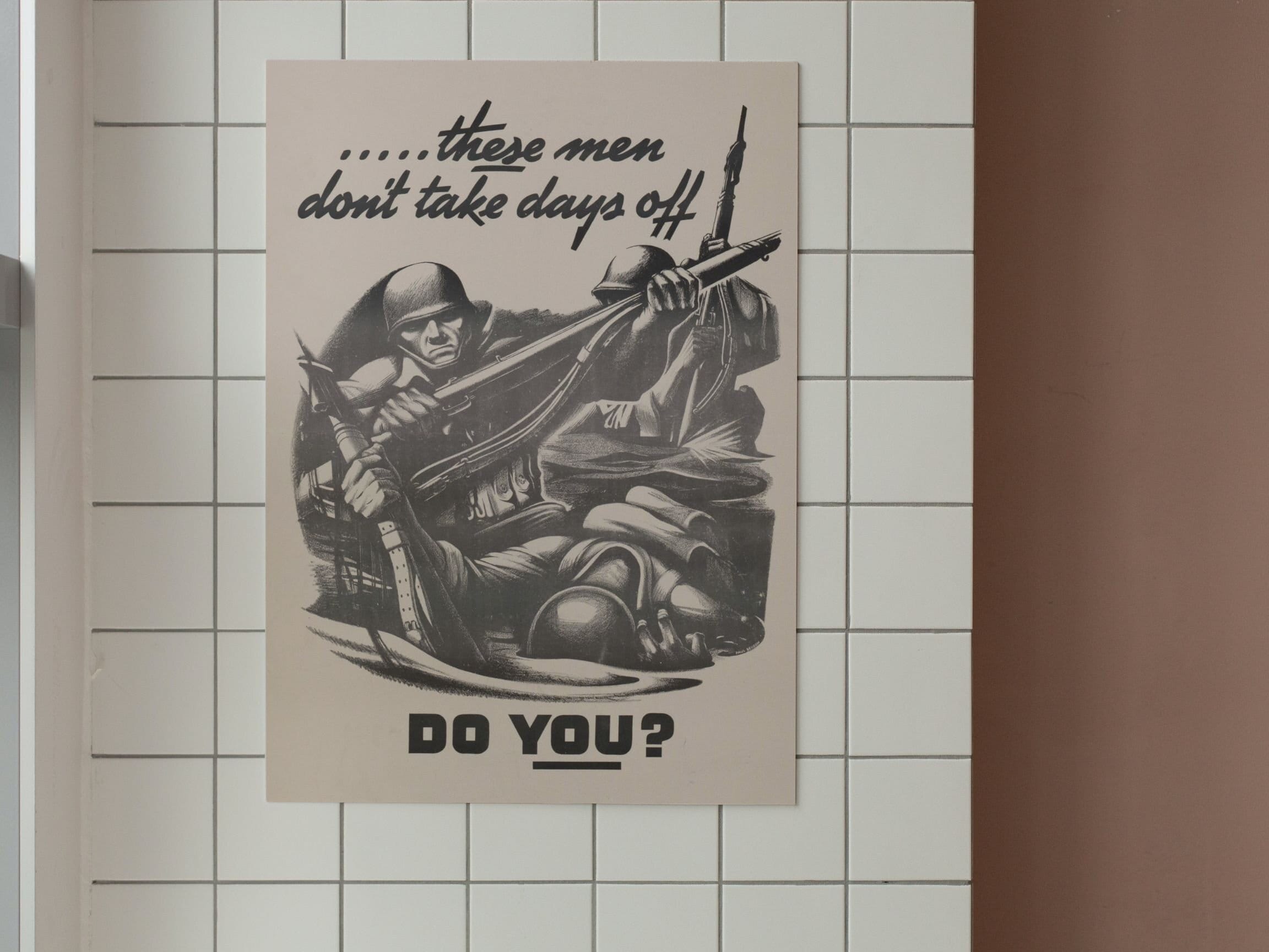 World War II Vintage Poster "He Volunteered For Submarine Service" 1944 United States Navy WW2 Print