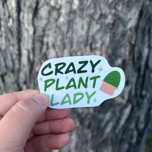 Sticker Dame folle aux plantes