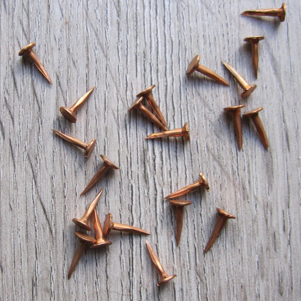 20 copper tacks 3/8" long