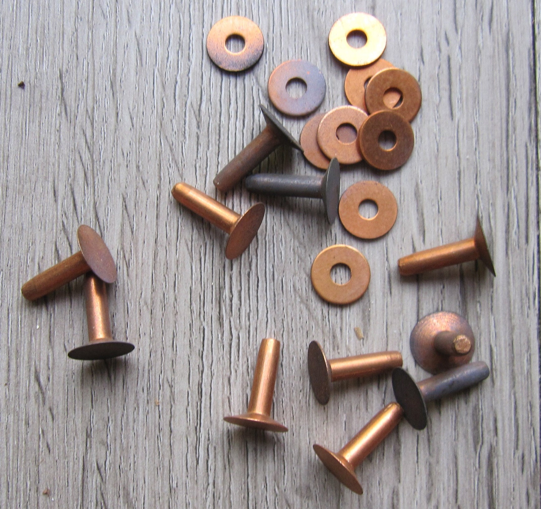 High Quality Copper Rivets & Burrs Rivets 9mm/12mm Leather DIY