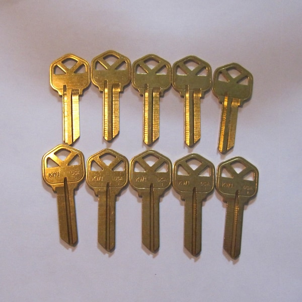 Brass Key Blanks Etsy
