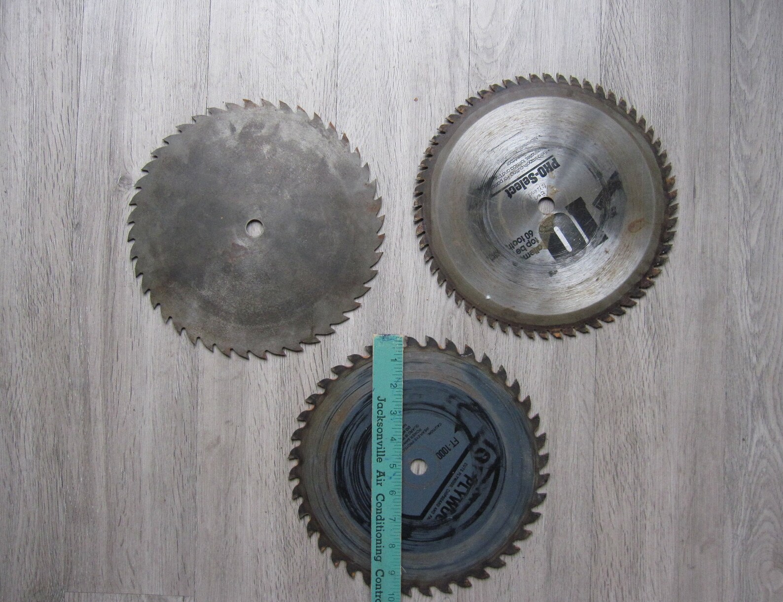 3 old used round Saw Blades 10 diameter Etsy