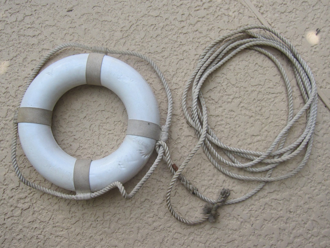 Small Old Throw Life Ring Nautical Float Marine Buoy Spongex Etsy
