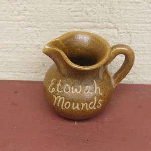 W.J. GORDY Pottery Creamer Etowah Mounds Souvenir - Etsy