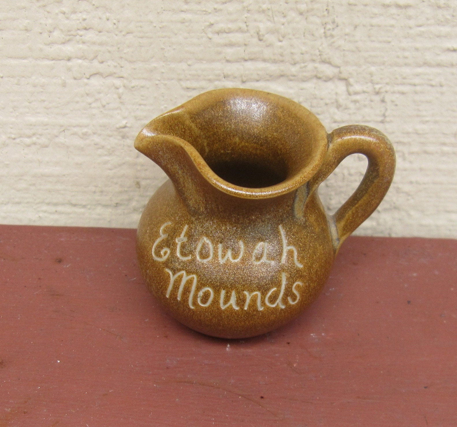 W.J. GORDY Pottery Creamer Etowah Mounds Souvenir - Etsy